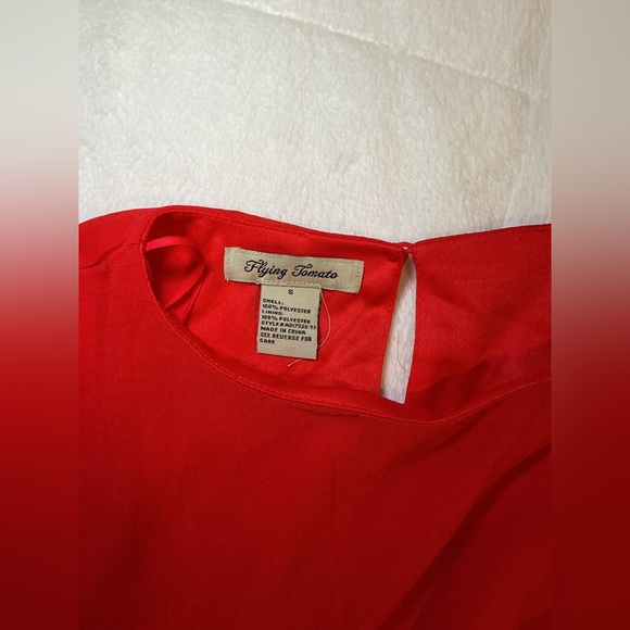 Vibrant Red Long Sleeve Dress - Picture 5 of 5